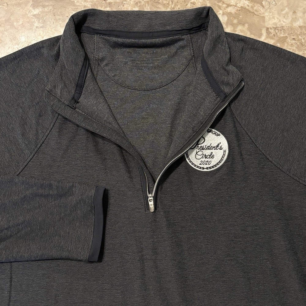 Peter Millar Quarter Zip Womens Medium Black Perth Sweatshirt Presidents Circle